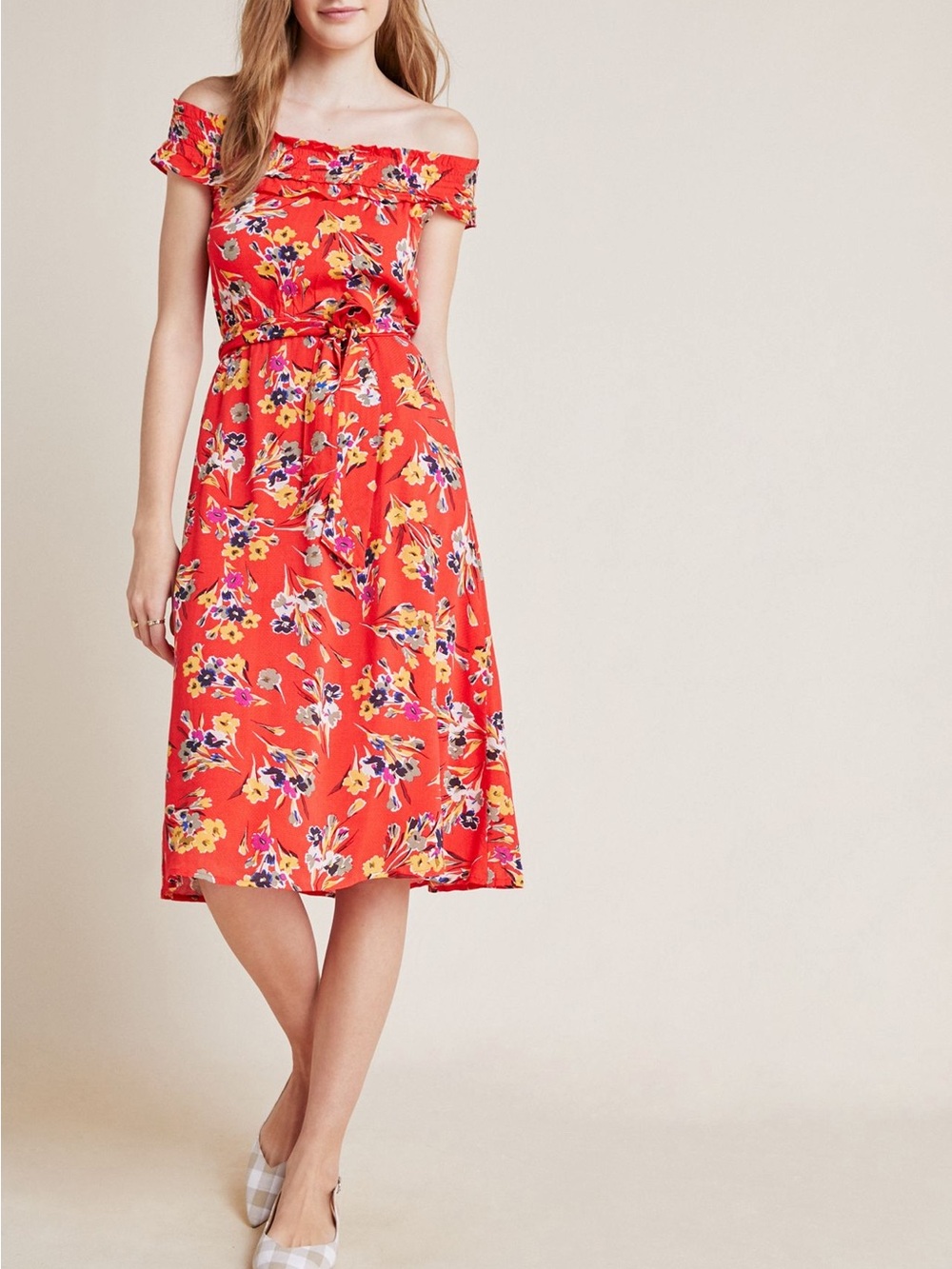 Anthropologie Colloquial Off-The-Shoulder Dress